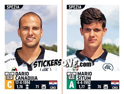 Sticker Dario Canadjija / Mario Šitum - Calciatori 2015-2016 n. 768 - Panini