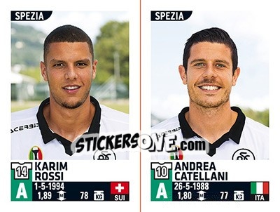 Sticker Karim Rossi / Andrea Catellani - Calciatori 2015-2016 - Panini
