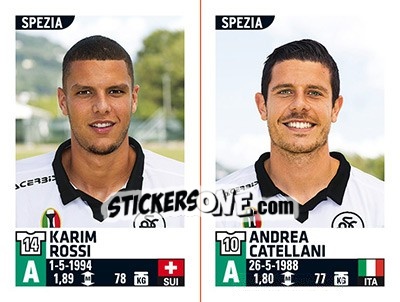 Cromo Karim Rossi / Andrea Catellani - Calciatori 2015-2016 - Panini