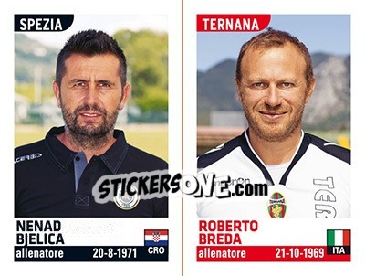 Sticker Nenad Bjelica / Roberto Breda - Calciatori 2015-2016 - Panini