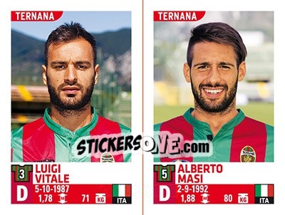 Sticker Luigi Vitale / Alberto Masi - Calciatori 2015-2016 n. 774 - Panini