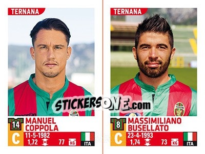 Sticker Manuel Coppola / Massimiliano Busellato - Calciatori 2015-2016 n. 777 - Panini