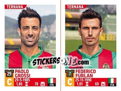 Sticker Paolo Grossi / Federico Furlan - Calciatori 2015-2016 n. 780 - Panini