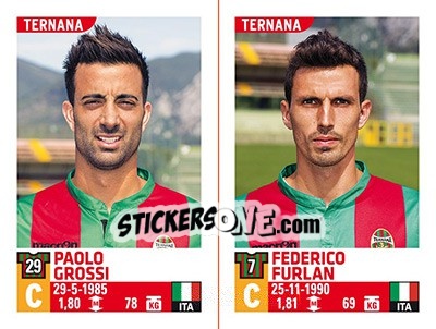 Sticker Paolo Grossi / Federico Furlan - Calciatori 2015-2016 - Panini