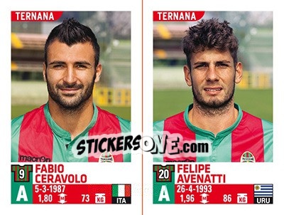 Cromo Fabio Ceravolo / Felipe Avenatti - Calciatori 2015-2016 - Panini