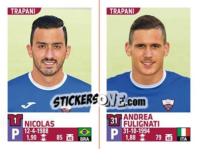 Figurina Nicolas - Andrea Fulignati - Calciatori 2015-2016 - Panini