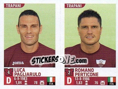 Sticker Luca Pagliarulo / Romano Perticone - Calciatori 2015-2016 n. 785 - Panini