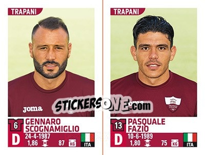 Sticker Gennaro Scognamiglio / Pasquale Fazio - Calciatori 2015-2016 n. 786 - Panini