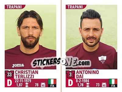 Sticker Christian Terlizzi - Antonino Daì - Calciatori 2015-2016 n. 787 - Panini