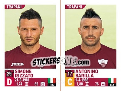 Sticker Simone Rizzato / Antonino Barillà - Calciatori 2015-2016 - Panini