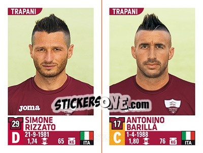 Sticker Simone Rizzato / Antonino Barillà - Calciatori 2015-2016 n. 788 - Panini
