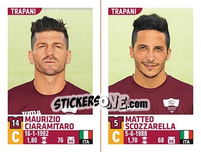 Cromo Maurizio Ciaramitaro / Matteo Scozzarella - Calciatori 2015-2016 - Panini