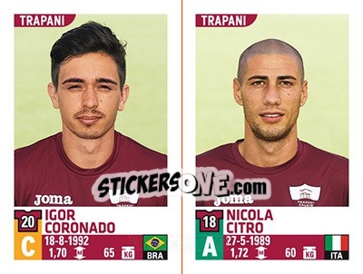 Sticker Igor Coronado / Nicola Citro - Calciatori 2015-2016 - Panini