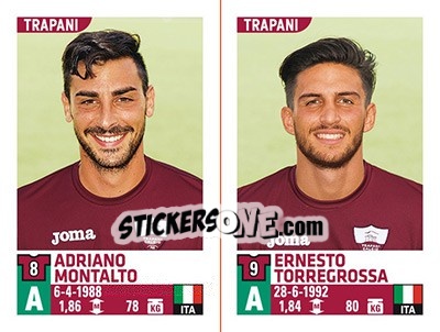 Sticker Adriano Montalto / Ernesto Torregrossa - Calciatori 2015-2016 n. 792 - Panini