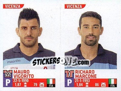 Sticker Mauro Vigorito / Richard Marcone - Calciatori 2015-2016 - Panini