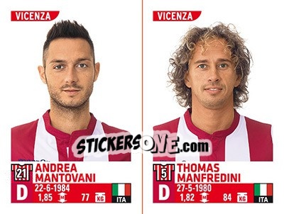 Sticker Andrea Mantovani / Thomas Manfredini - Calciatori 2015-2016 n. 796 - Panini