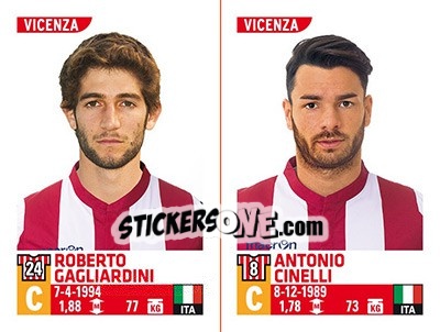 Sticker Roberto Gagliardini / Antonio Cinelli - Calciatori 2015-2016 - Panini