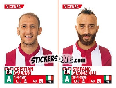 Sticker Cristian Galano / Stefano Giacomelli - Calciatori 2015-2016 n. 802 - Panini