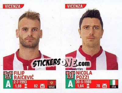 Sticker Filip Raicevic - Nicola Pozzi - Calciatori 2015-2016 - Panini