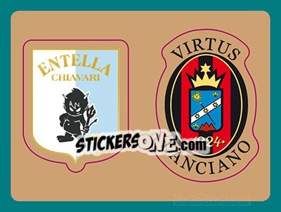Sticker Scudetto Virtus Entella - Scudetto Virtus Lanciano - Calciatori 2015-2016 n. 805 - Panini