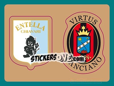 Cromo Scudetto Virtus Entella - Scudetto Virtus Lanciano - Calciatori 2015-2016 - Panini