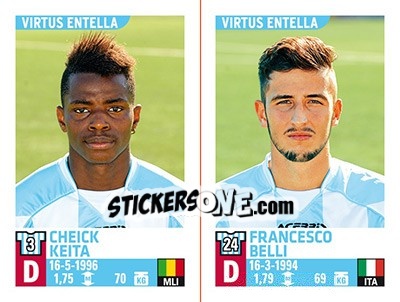 Sticker Cheick Keita / Francesco Belli - Calciatori 2015-2016 n. 808 - Panini