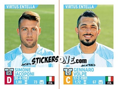 Sticker Simone Iacoponi / Gennaro Volpe - Calciatori 2015-2016 n. 809 - Panini