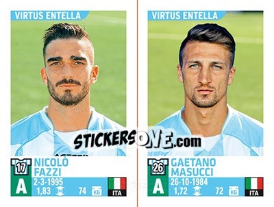 Sticker Nicolò Fazzi / Gaetano Masucci - Calciatori 2015-2016 n. 812 - Panini
