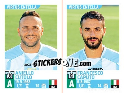 Sticker Aniello Cutolo / Francesco Caputo - Calciatori 2015-2016 n. 813 - Panini
