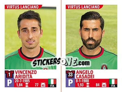 Sticker Vincenzo Aridità / Angelo Casadei - Calciatori 2015-2016 - Panini