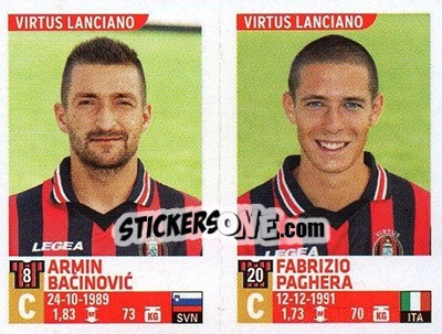Cromo Armin Bacinovic / Fabrizio Paghera - Calciatori 2015-2016 n. 821 - Panini