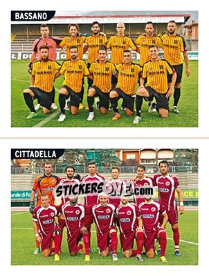Sticker Squadra Bassano - Squadra Cittadella - Calciatori 2015-2016 n. 829 - Panini