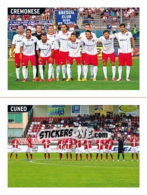 Sticker Squadra Cremonese - Squadra Cuneo - Calciatori 2015-2016 n. 830 - Panini