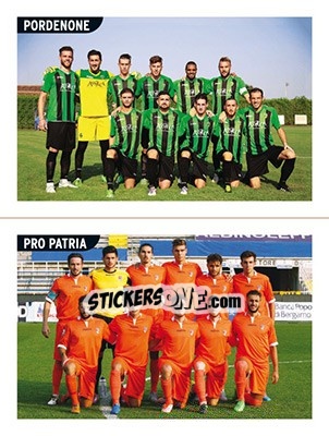 Sticker Squadra Pordenone - Squadra Pro Patria - Calciatori 2015-2016 - Panini