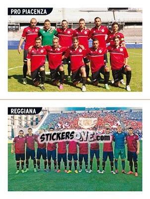 Cromo Squadra Pro Piacenza - Squadra Reggiana - Calciatori 2015-2016 - Panini