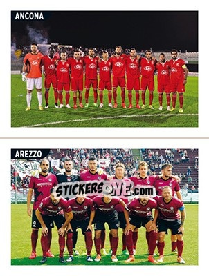 Sticker Squadra Ancona - Squadra Arezzo - Calciatori 2015-2016 n. 841 - Panini