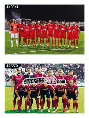 Sticker Squadra Ancona - Squadra Arezzo - Calciatori 2015-2016 - Panini