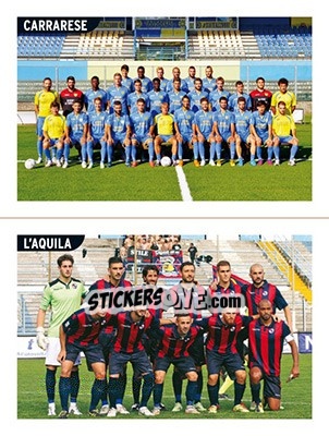 Sticker Squadra Carrarese - Squadra L'Aquila - Calciatori 2015-2016 n. 842 - Panini