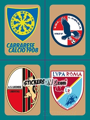 Sticker Scudetti Carrarese - L'Aquila - Lucchese - Lupa Roma - Calciatori 2015-2016 n. 843 - Panini