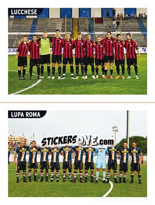 Cromo Squadra Lucchese - Squadra Lupa Roma - Calciatori 2015-2016 - Panini