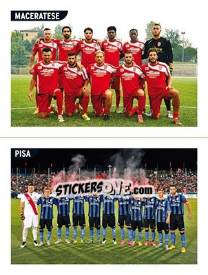 Sticker Squadra Maceratese - Squadra Pisa - Calciatori 2015-2016 n. 845 - Panini