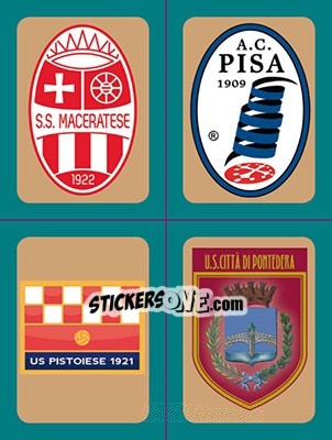 Sticker Scudetti Maceratese - Pisa - Pistoiese - Pontedera - Calciatori 2015-2016 n. 846 - Panini