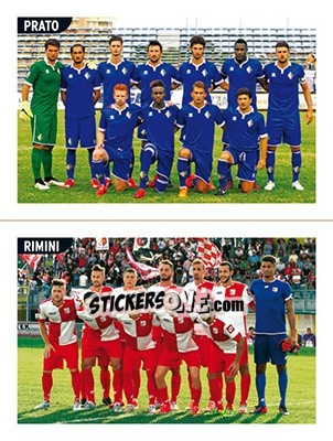 Cromo Squadra Prato - Squadra Rimini - Calciatori 2015-2016 - Panini