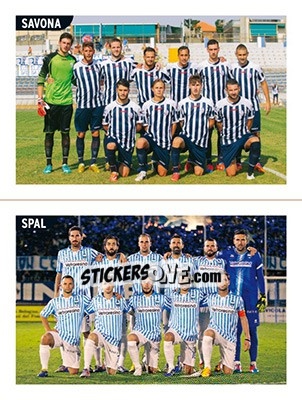 Figurina Squadra Savona - Squadra Spal - Calciatori 2015-2016 - Panini