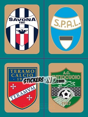 Figurina Scudetti Savona - Spal - Teramo - Tuttocuoio