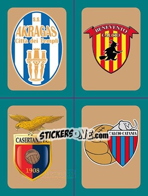Sticker Scudetti Akragas - Benevento - Casertana - Catania - Calciatori 2015-2016 - Panini