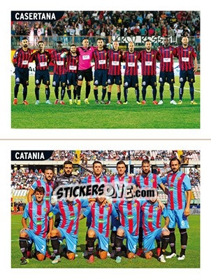 Cromo Squadra Casertana - Squadra Catania - Calciatori 2015-2016 - Panini