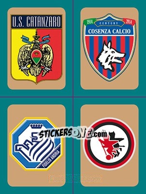 Sticker Scudetti Catanzaro - Cosenza - Fidelis Andria - Foggia - Calciatori 2015-2016 n. 858 - Panini