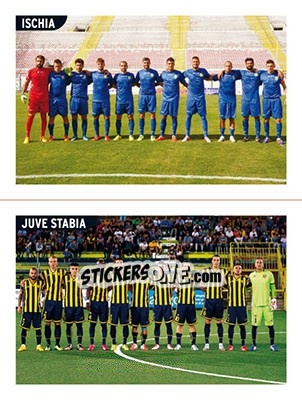 Cromo Squadra Ischia - Squadra Juve Stabia - Calciatori 2015-2016 - Panini