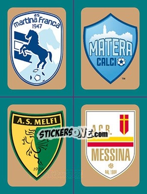 Cromo Scudetti Martina Franca - Matera - Melfi - Messina - Calciatori 2015-2016 - Panini